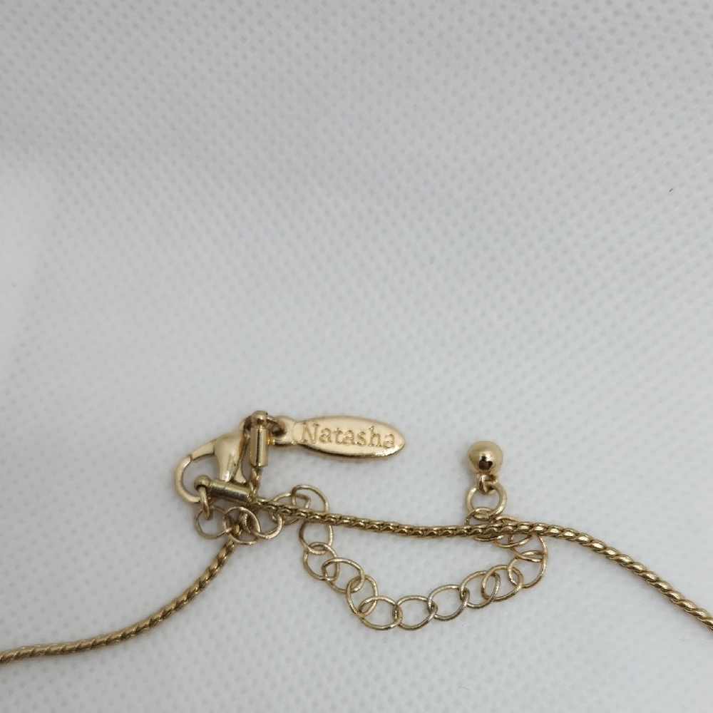 Elegant Goldtone Necklace Signed Natasha - Picture 2 of 8